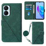 Custodia per cellulare in pelle con flip in rilievo 3D a tracolla, For OnePlus 10T 5G Global, For Tecno Pova 3 LE7, For Tecno Spark 9 Pro / Spark 9T, For ZTE Blade A52