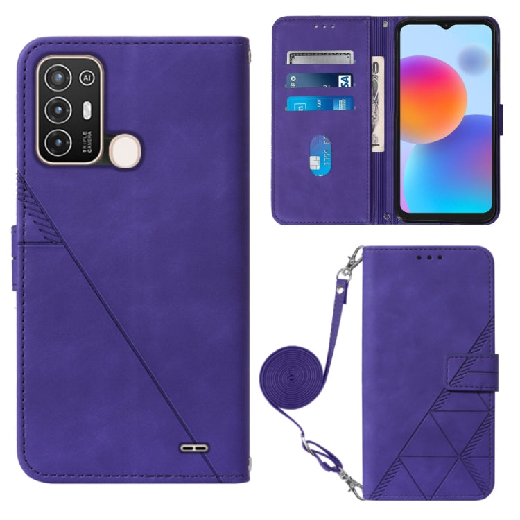 Custodia per cellulare in pelle con flip in rilievo 3D a tracolla, For OnePlus 10T 5G Global, For Tecno Pova 3 LE7, For Tecno Spark 9 Pro / Spark 9T, For ZTE Blade A52