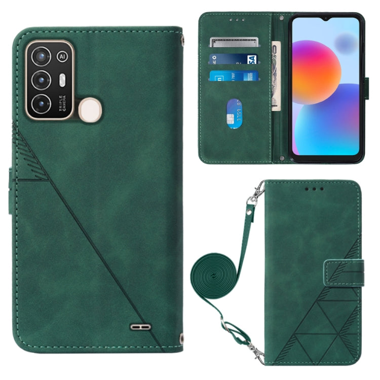 Custodia per cellulare in pelle con flip in rilievo 3D a tracolla, For OnePlus 10T 5G Global, For Tecno Pova 3 LE7, For Tecno Spark 9 Pro / Spark 9T, For ZTE Blade A52