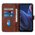 Custodia per cellulare in pelle con flip in rilievo 3D a tracolla, For ZTE Blade A72
