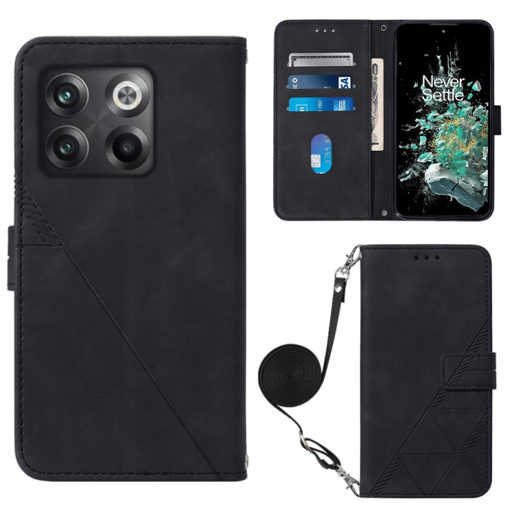 Custodia per cellulare in pelle con flip in rilievo 3D a tracolla, For OnePlus 10T 5G Global, For Tecno Pova 3 LE7, For Tecno Spark 9 Pro / Spark 9T, For ZTE Blade A52