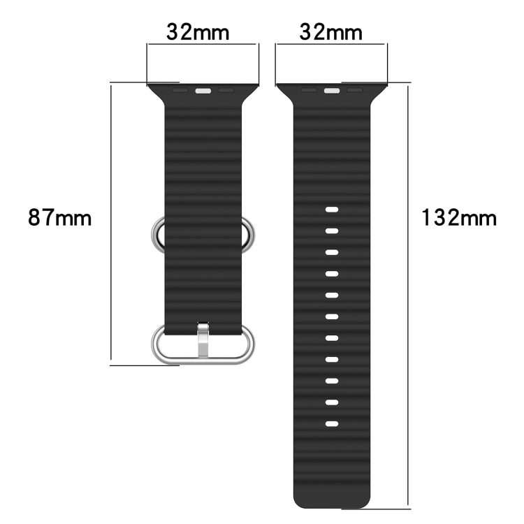 Cinturino in silicone Ocean per Apple Watch Series 8&7 41mm / SE 2&6&SE&5&4 40mm / 3&2&1 38mm, For Apple Watch Series 8&7 41mm, For Apple Watch Series 8&7 41mm / SE 2&6&SE&5&4 40mm, For Apple Watch Series 9&8&7 41mm / SE 3& SE 2&6&SE&5&4 40mm