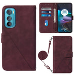 Custodia per cellulare in pelle con flip in rilievo 3D a tracolla, For Motorola Edge 30, For Motorola Moto G32, For Motorola Moto G62 5G, For Motorola Moto S30 Pro 5G