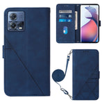 Custodia per cellulare in pelle con flip in rilievo 3D a tracolla, For Motorola Edge 30, For Motorola Moto G32, For Motorola Moto G62 5G, For Motorola Moto S30 Pro 5G