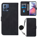 Custodia per cellulare in pelle con flip in rilievo 3D a tracolla, For Motorola Edge 30, For Motorola Moto G32, For Motorola Moto G62 5G, For Motorola Moto S30 Pro 5G