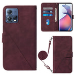 Custodia per cellulare in pelle con flip in rilievo 3D a tracolla, For Motorola Edge 30, For Motorola Moto G32, For Motorola Moto G62 5G, For Motorola Moto S30 Pro 5G