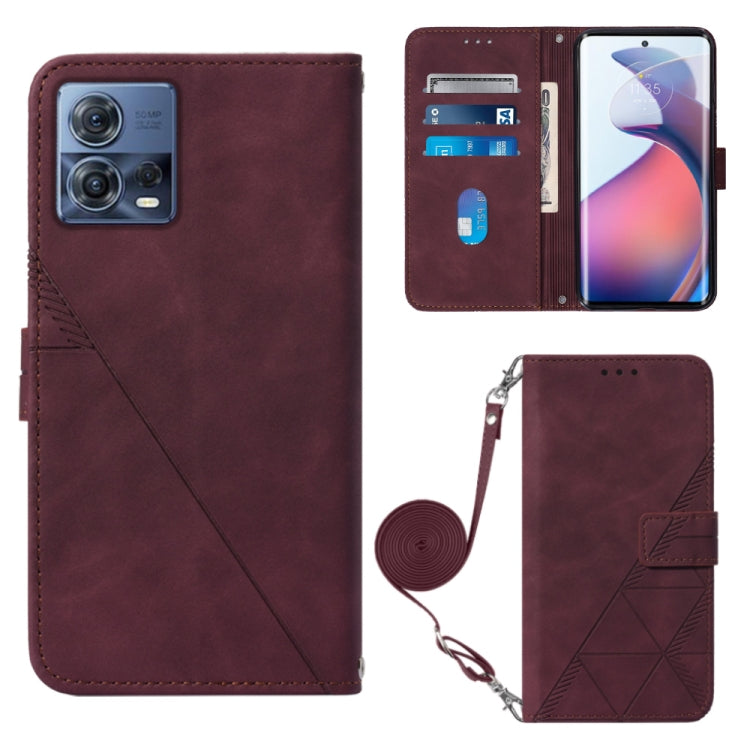 Custodia per cellulare in pelle con flip in rilievo 3D a tracolla, For Motorola Edge 30, For Motorola Moto G32, For Motorola Moto G62 5G, For Motorola Moto S30 Pro 5G