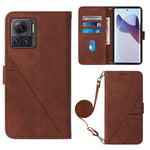 Custodia per cellulare in pelle con flip in rilievo 3D a tracolla, For Motorola Moto X30 Pro 5G, For vivo S10e 5G / V23e 4G&5G /Y75 4G, For vivo Y02s, For vivo Y77 5G