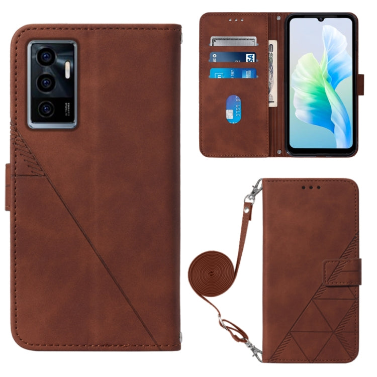 Custodia per cellulare in pelle con flip in rilievo 3D a tracolla, For Motorola Moto X30 Pro 5G, For vivo S10e 5G / V23e 4G&5G /Y75 4G, For vivo Y02s, For vivo Y77 5G