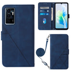 Custodia per cellulare in pelle con flip in rilievo 3D a tracolla, For Motorola Moto X30 Pro 5G, For vivo S10e 5G / V23e 4G&5G /Y75 4G, For vivo Y02s, For vivo Y77 5G