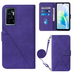 Custodia per cellulare in pelle con flip in rilievo 3D a tracolla, For Motorola Moto X30 Pro 5G, For vivo S10e 5G / V23e 4G&5G /Y75 4G, For vivo Y02s, For vivo Y77 5G