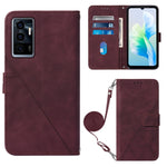 Custodia per cellulare in pelle con flip in rilievo 3D a tracolla, For Motorola Moto X30 Pro 5G, For vivo S10e 5G / V23e 4G&5G /Y75 4G, For vivo Y02s, For vivo Y77 5G