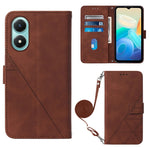 Custodia per cellulare in pelle con flip in rilievo 3D a tracolla, For Motorola Moto X30 Pro 5G, For vivo S10e 5G / V23e 4G&5G /Y75 4G, For vivo Y02s, For vivo Y77 5G