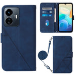 Custodia per cellulare in pelle con flip in rilievo 3D a tracolla, For Motorola Moto X30 Pro 5G, For vivo S10e 5G / V23e 4G&5G /Y75 4G, For vivo Y02s, For vivo Y77 5G