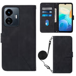 Custodia per cellulare in pelle con flip in rilievo 3D a tracolla, For Motorola Moto X30 Pro 5G, For vivo S10e 5G / V23e 4G&5G /Y75 4G, For vivo Y02s, For vivo Y77 5G