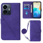 Custodia per cellulare in pelle con flip in rilievo 3D a tracolla, For Motorola Moto X30 Pro 5G, For vivo S10e 5G / V23e 4G&5G /Y75 4G, For vivo Y02s, For vivo Y77 5G
