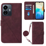 Custodia per cellulare in pelle con flip in rilievo 3D a tracolla, For Motorola Moto X30 Pro 5G, For vivo S10e 5G / V23e 4G&5G /Y75 4G, For vivo Y02s, For vivo Y77 5G