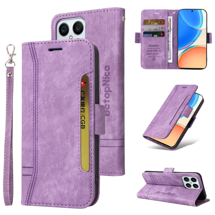 BETOPNICE Custodia per telefono in pelle con fibbia a doppio lato, For Honor X8, For Huawei nova 8i, For Motorola Moto G52 / G82, For Honor X7
