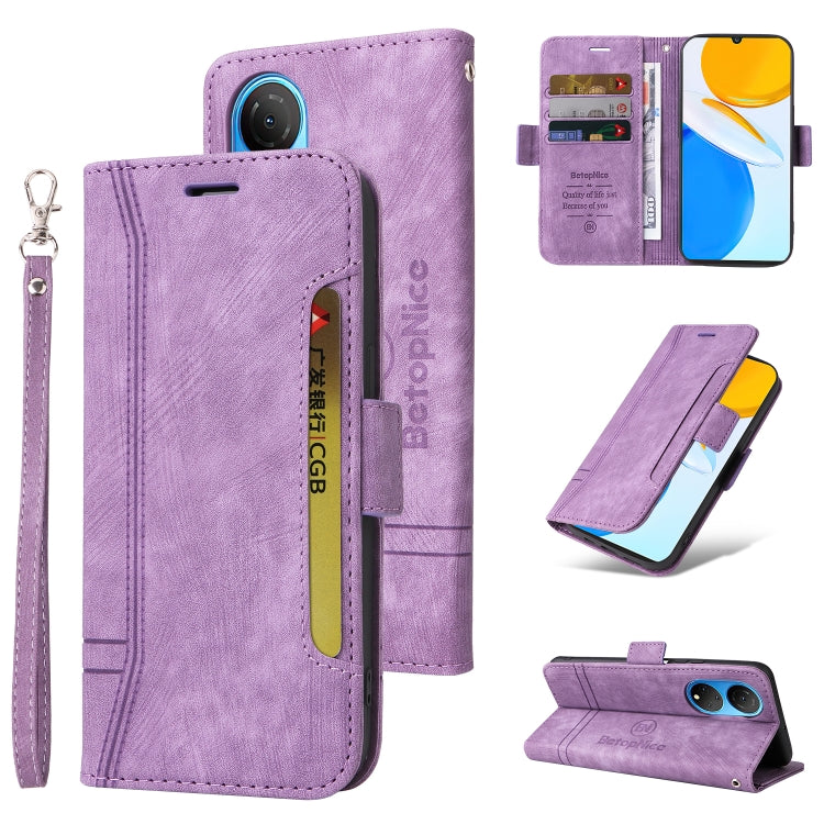 BETOPNICE Custodia per telefono in pelle con fibbia a doppio lato, For Honor X8, For Huawei nova 8i, For Motorola Moto G52 / G82, For Honor X7