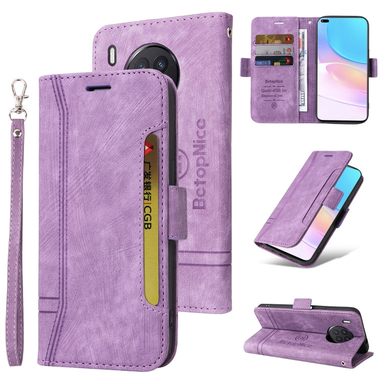 BETOPNICE Custodia per telefono in pelle con fibbia a doppio lato, For Honor X8, For Huawei nova 8i, For Motorola Moto G52 / G82, For Honor X7
