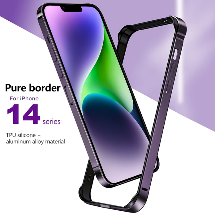 Custodia per telefono con telaio in TPU + lega di alluminio, For iPhone 14, For iPhone 14 Plus