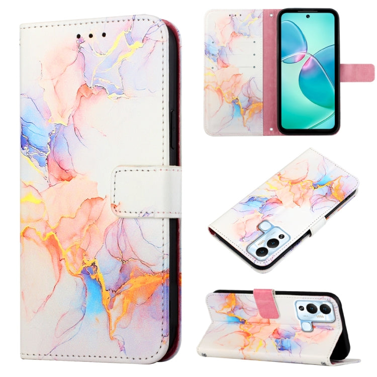 Cassa del telefono di cuoio di vibrazione del modello di marmo PT003, For Infinix Hot 12 Play / 12 Play NFC, For Infinix Hot 12i X665, For Infinix Hot 12 X6817, For Infinix Note 12 Pro 4G