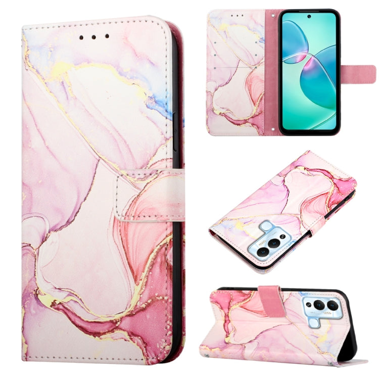 Cassa del telefono di cuoio di vibrazione del modello di marmo PT003, For Infinix Hot 12 Play / 12 Play NFC, For Infinix Hot 12i X665, For Infinix Hot 12 X6817, For Infinix Note 12 Pro 4G