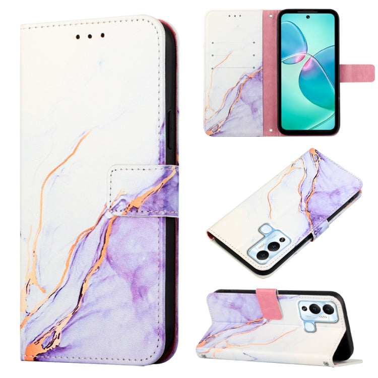 Cassa del telefono di cuoio di vibrazione del modello di marmo PT003, For Infinix Hot 12 Play / 12 Play NFC, For Infinix Hot 12i X665, For Infinix Hot 12 X6817, For Infinix Note 12 Pro 4G