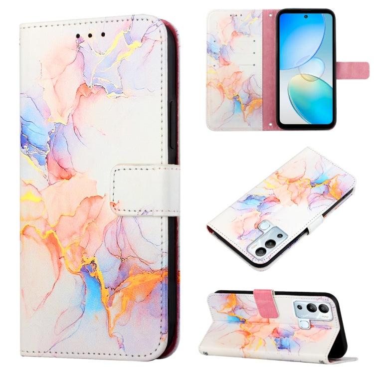 Cassa del telefono di cuoio di vibrazione del modello di marmo PT003, For Infinix Hot 12 Play / 12 Play NFC, For Infinix Hot 12i X665, For Infinix Hot 12 X6817, For Infinix Note 12 Pro 4G