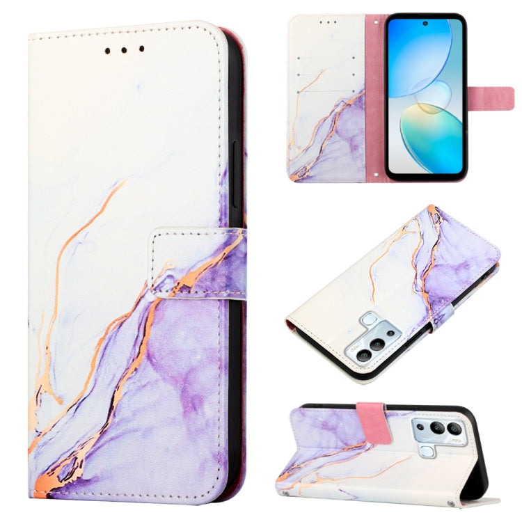 Cassa del telefono di cuoio di vibrazione del modello di marmo PT003, For Infinix Hot 12 Play / 12 Play NFC, For Infinix Hot 12i X665, For Infinix Hot 12 X6817, For Infinix Note 12 Pro 4G