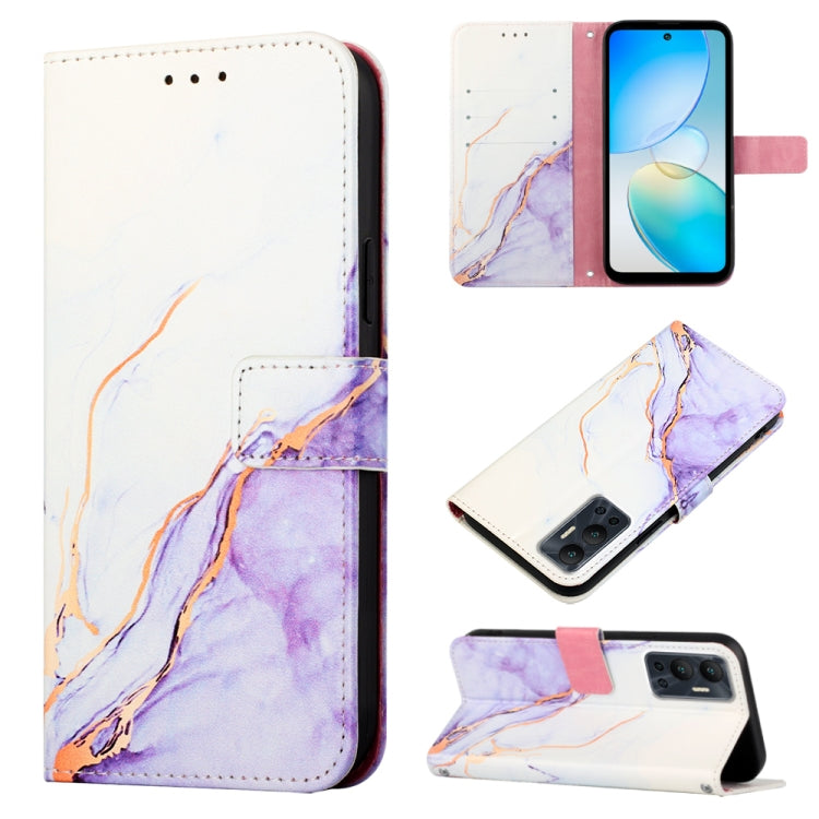 Cassa del telefono di cuoio di vibrazione del modello di marmo PT003, For Infinix Hot 12 Play / 12 Play NFC, For Infinix Hot 12i X665, For Infinix Hot 12 X6817, For Infinix Note 12 Pro 4G