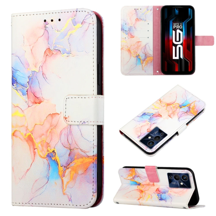 Cassa del telefono di cuoio di vibrazione del modello di marmo PT003, For Infinix Note 12 Pro 5G, For Infinix Note 12 G96