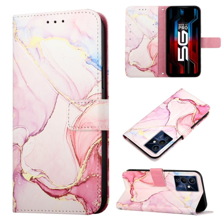 Cassa del telefono di cuoio di vibrazione del modello di marmo PT003, For Infinix Note 12 Pro 5G, For Infinix Note 12 G96