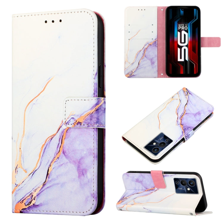 Cassa del telefono di cuoio di vibrazione del modello di marmo PT003, For Infinix Note 12 Pro 5G, For Infinix Note 12 G96