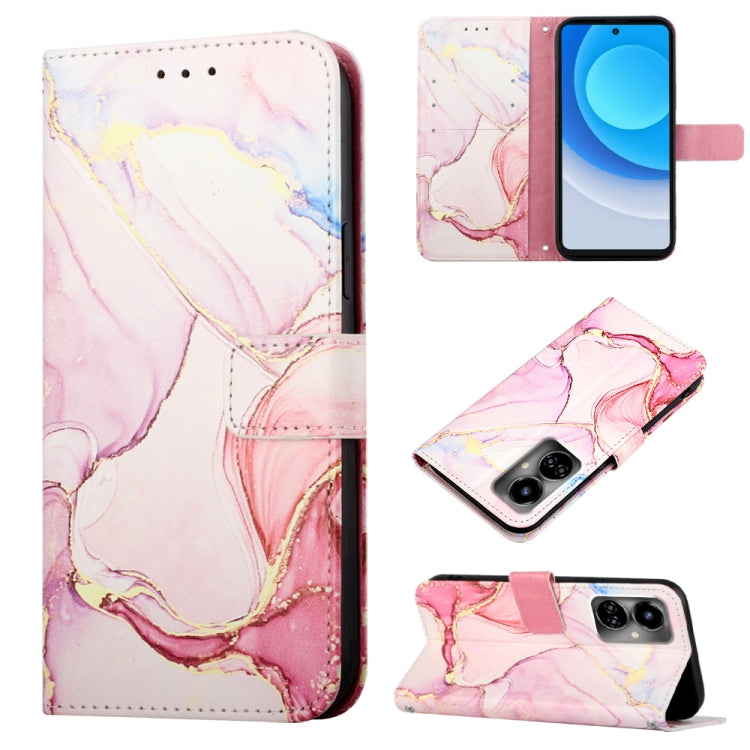 Cassa del telefono di cuoio di vibrazione del modello di marmo PT003, For Tecno Camon 19, For Tecno Camon 19 Neo, For Tecno Camon 19 Pro 5G, For Tecno Pop 6
