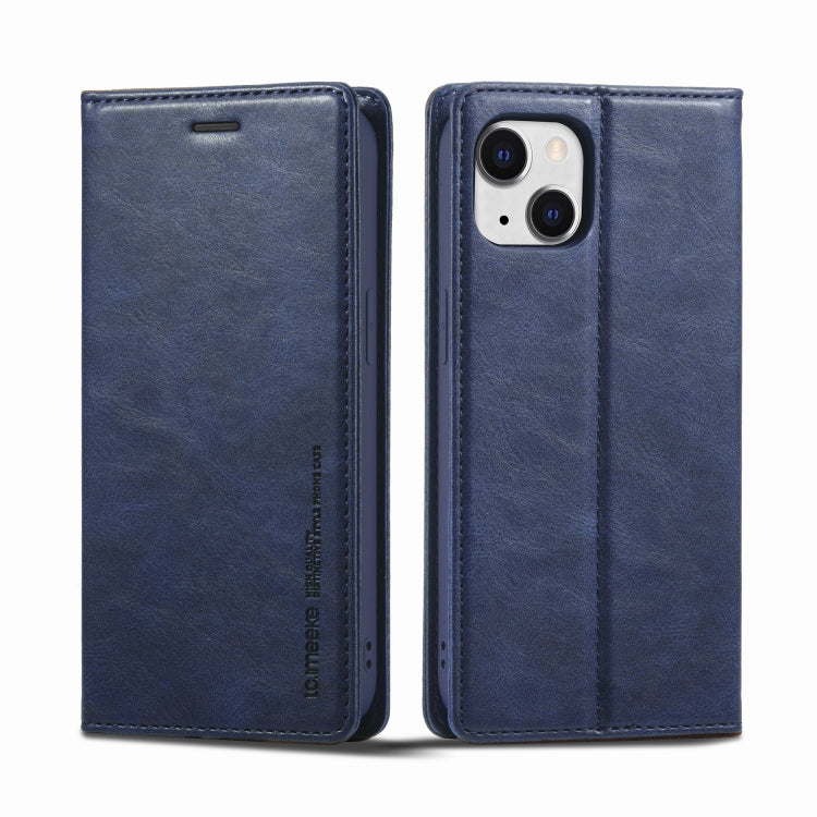Custodia per telefono in pelle antifurto LC.IMEEKE RFID, For iPhone 13, For iPhone 13 Mini, For iPhone 14, For iPhone 14 Plus