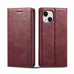 Custodia per telefono in pelle antifurto LC.IMEEKE RFID, For iPhone 13, For iPhone 13 Mini, For iPhone 14, For iPhone 14 Plus