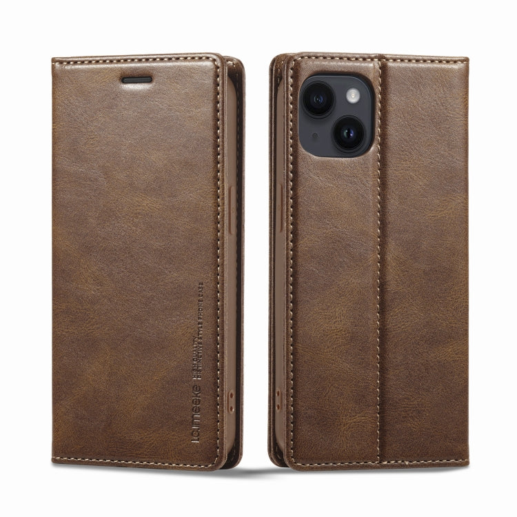 Custodia per telefono in pelle antifurto LC.IMEEKE RFID, For iPhone 13, For iPhone 13 Mini, For iPhone 14, For iPhone 14 Plus