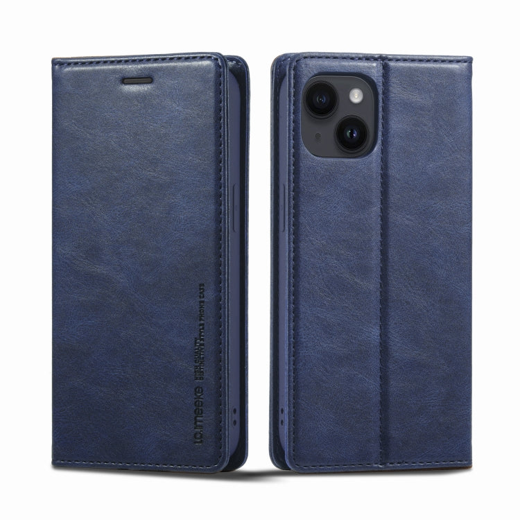 Custodia per telefono in pelle antifurto LC.IMEEKE RFID, For iPhone 13, For iPhone 13 Mini, For iPhone 14, For iPhone 14 Plus