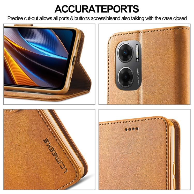 LC.IMEEKE Custodia per cellulare in pelle di vitello, For Xiaomi Redmi 10 5G, For Xiaomi Poco M5, For Xiaomi Poco M4 5G, For Xiaomi Redmi Note 11E 5G