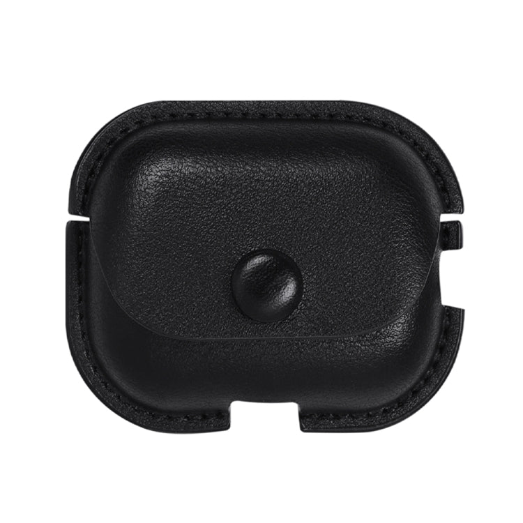 Custodia protettiva per auricolari in pelle PU Litchi Texture con gancio, For AirPods Pro 2 with Hook