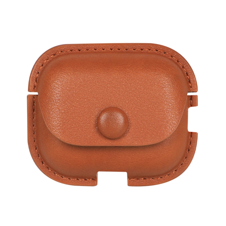 Custodia protettiva per auricolari in pelle PU Litchi Texture con gancio, For AirPods Pro 2 with Hook