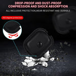 Custodia protettiva per auricolari in pelle PU Litchi Texture con gancio, For AirPods Pro 2 with Hook