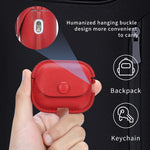 Custodia protettiva per auricolari in pelle PU Litchi Texture con gancio, For AirPods Pro 2 with Hook