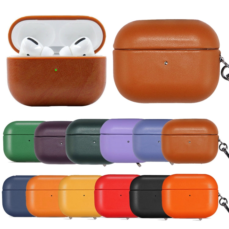 Custodia protettiva per auricolari Bluetooth wireless in pelle PU, For Apple AirPods Pro, For Apple AirPods Pro 2