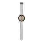 Per Samsung Galaxy Watch5 40mm / 44mm Litchi cinturino in vera pelle, Black Buckle, Silver Buckle