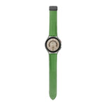 Per Samsung Galaxy Watch5 40mm / 44mm Litchi cinturino in vera pelle, Black Buckle, Silver Buckle