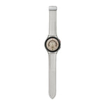 Per Samsung Galaxy Watch5 40mm / 44mm Litchi cinturino in vera pelle, Black Buckle, Silver Buckle