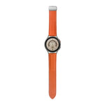 Per Samsung Galaxy Watch5 40mm / 44mm Litchi cinturino in vera pelle, Black Buckle, Silver Buckle
