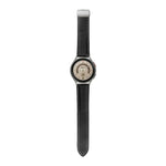 Per Samsung Galaxy Watch5 40mm / 44mm Litchi cinturino in vera pelle, Black Buckle, Silver Buckle